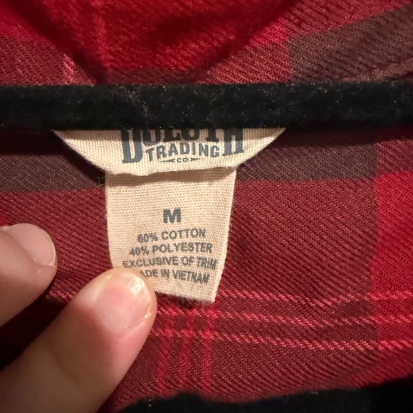 Duluth Trading Co Red and Black Plaid Shirt - Picture 2 of 3